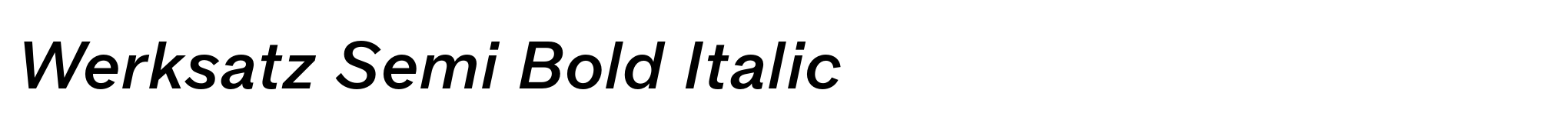Werksatz Semi Bold Italic image